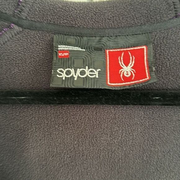 Spyder Women’s Purple Jacket Zip Up Hooded Warm Fleece Lined Performance Size XS - Picture 11 of 12